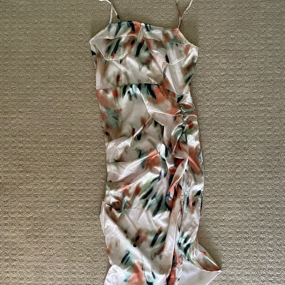 Shein white,orange,green bodycon dress